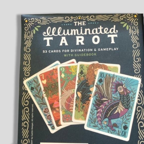 NIB The Illuminated Oracle Tarot 53 Cards Divination by Caitlin Keegan Navy Blue - Picture 4 of 8